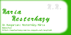 maria mesterhazy business card