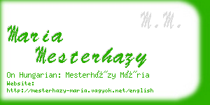 maria mesterhazy business card